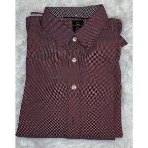 Michael Strahan Xl Burgundy Men’s Button Down Long Sleeved Shirt